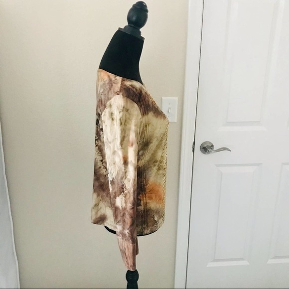 Only Nine Multi Color Print Blouse Size Small - Picture 3 of 5